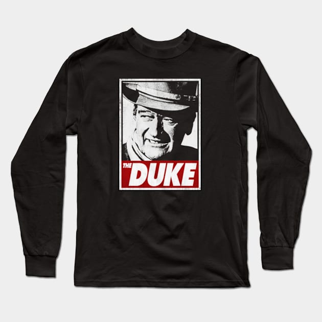 John Vintage Wayne The comedy Duke 1 Long Sleeve T-Shirt by davidhedrick